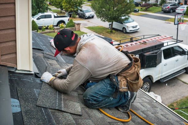 Professional Metal Roofing technician working in Rush, NY